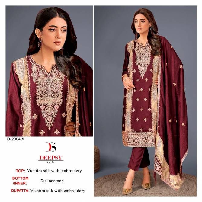 2084 A To C By Deepsy Suits Embroidery Pakistani Suits Wholesale Price In Surat